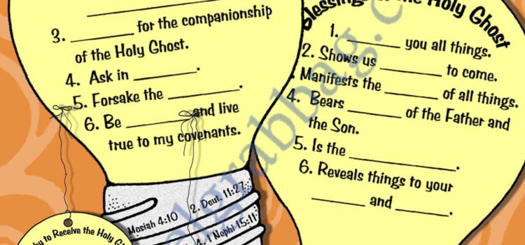 LESSON LIFESAVER Activity Light of the Holy Ghost mobile
