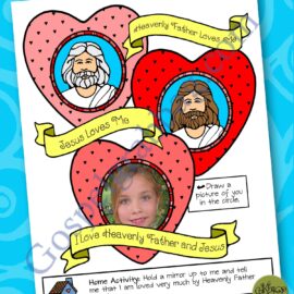 Little LESSON LIFESAVERS “I Love Heavenly Father and Jesus” photo poster or coloring page