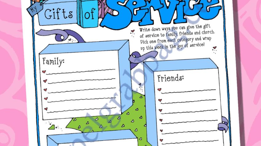 Gifts of Service planner