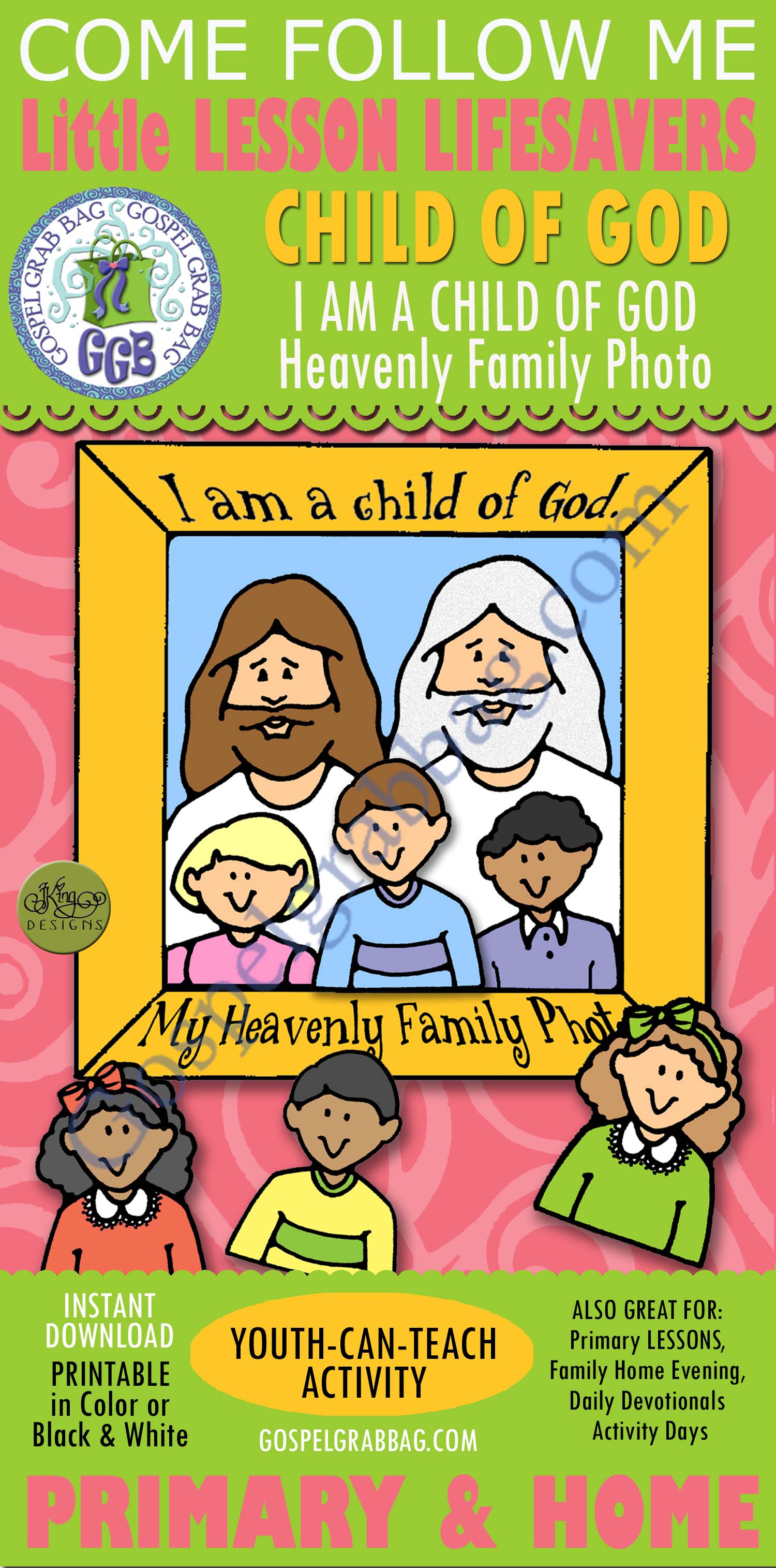 $1.50 Little LESSON LIFESAVER Activity for Come Follow Me – Primary and Home (family home evening), LDS, Christian, Bible Study