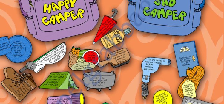 Be a Good Example HAPPY CAMPER (backpack decisions)