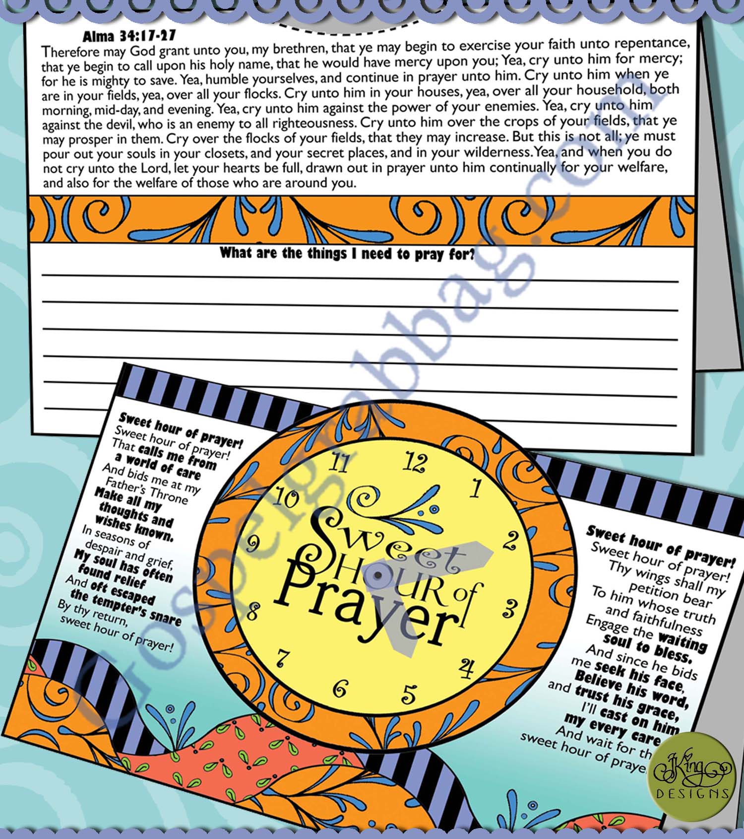 “Sweet Hour of Prayer” verse – prayer list
