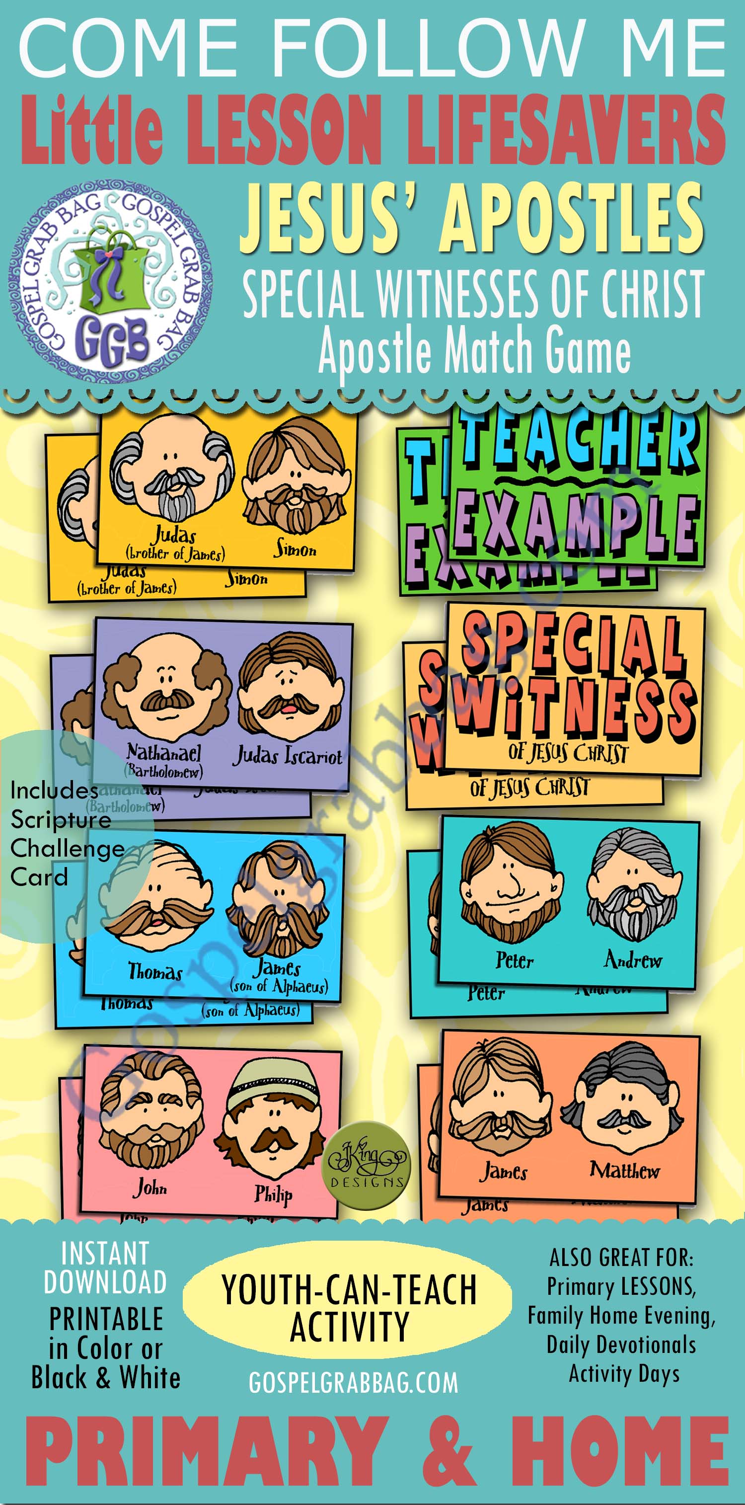 Apostles Were Special Witnesses of Jesus – Apostle Match Game