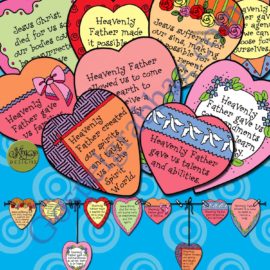 I Am Loved from Up Above hearts-on-a-string