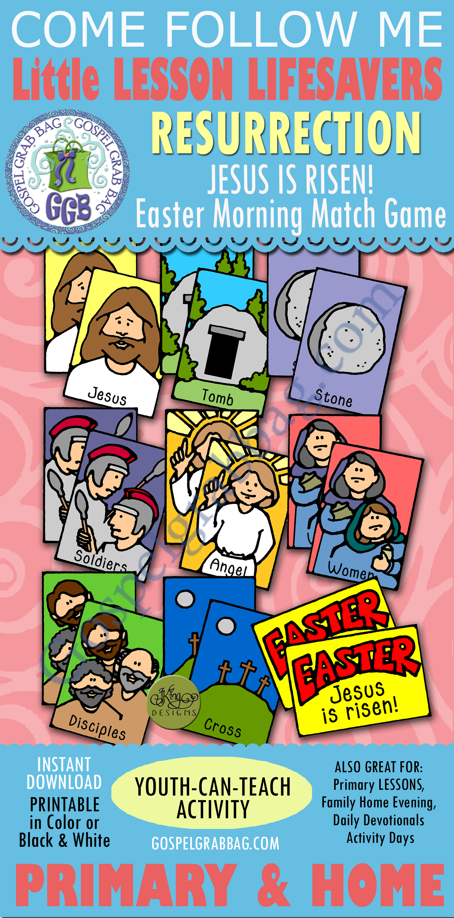 $1.50 Little LESSON LIFESAVER Activity for Come Follow Me – Primary and Home (family home evening), LDS, Christian, Bible Study
