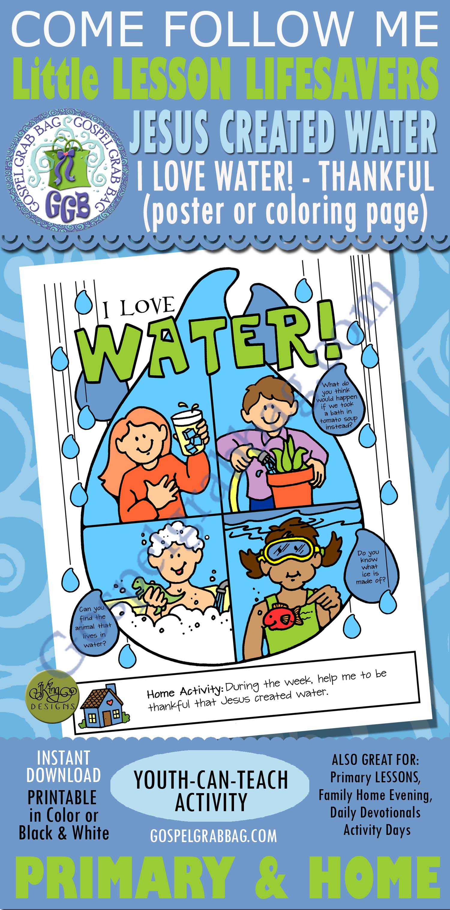 $1.50 Little LESSON LIFESAVER Activity for Come Follow Me – Primary and Home (family home evening), LDS, Christian, Bible Study, Sunday School, Seminary