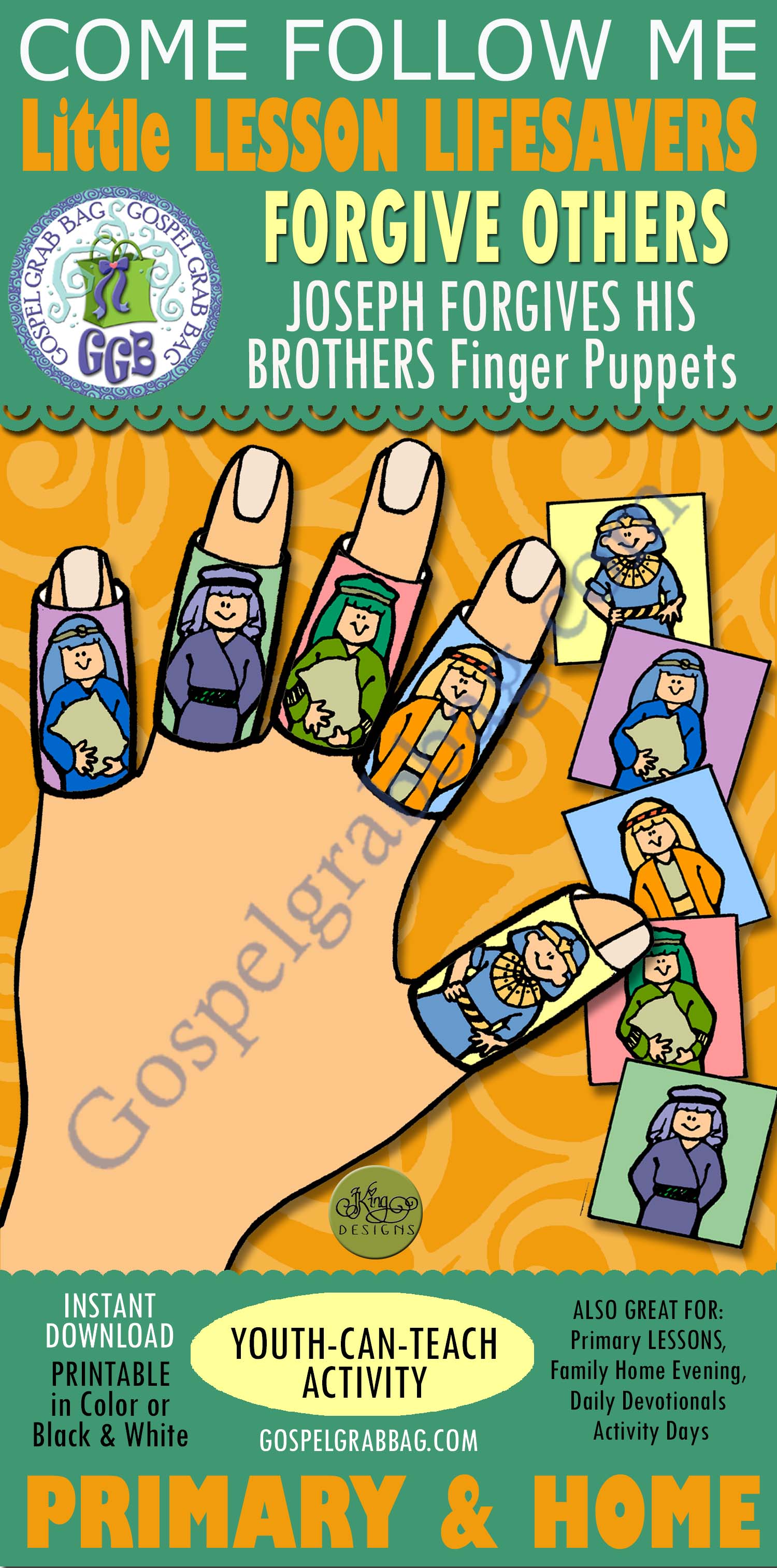 Jesus Wants Us to Forgive – Joseph and Brothers Finger Puppets