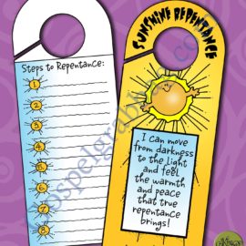 LESSON LIFESAVER Activity Sunshine Repentance doorknob-reminder