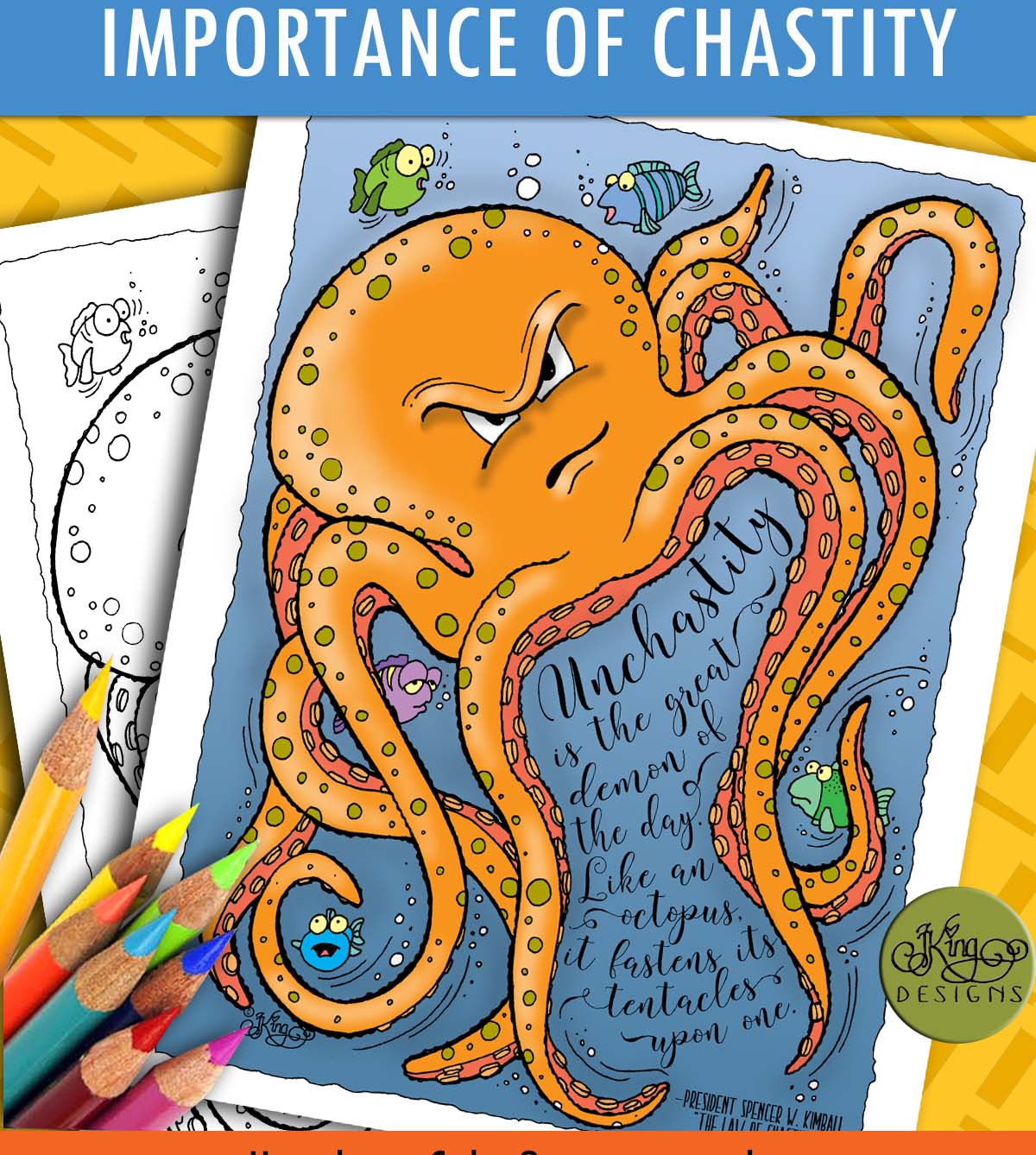 CHASTITY ColorQuote "Unchastity is the great demon of the day. ..."