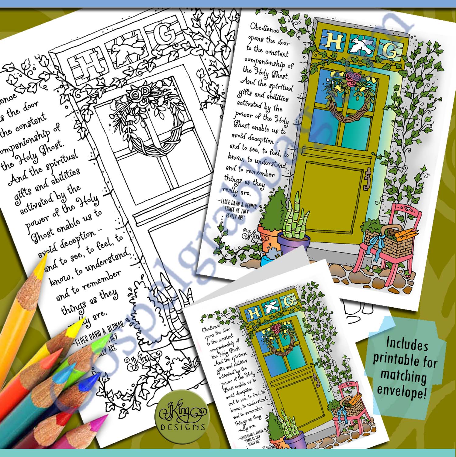 OBEDIENCE AND HOLY GHOST QUOTE TO COLOR
