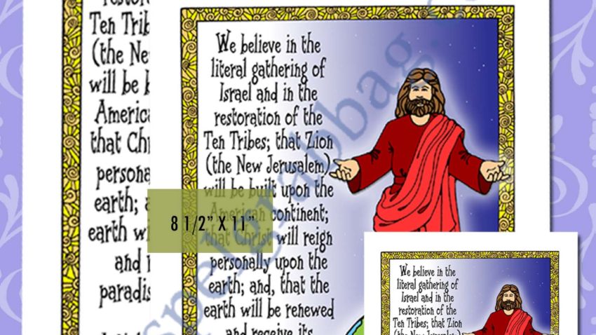 Article of Faith 1:10 scripture poster/card set