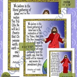 Article of Faith 1:10 scripture poster/card set
