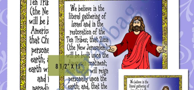 Article of Faith 1:10 scripture poster/card set