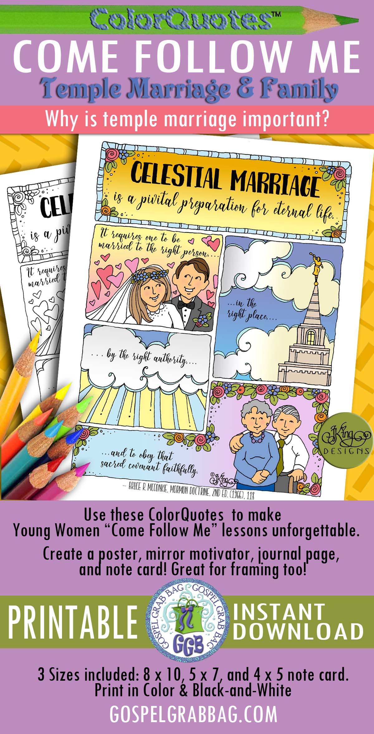 Color Quote: Celestial marriage is a pivotal part of preparation for eternal life. ...
