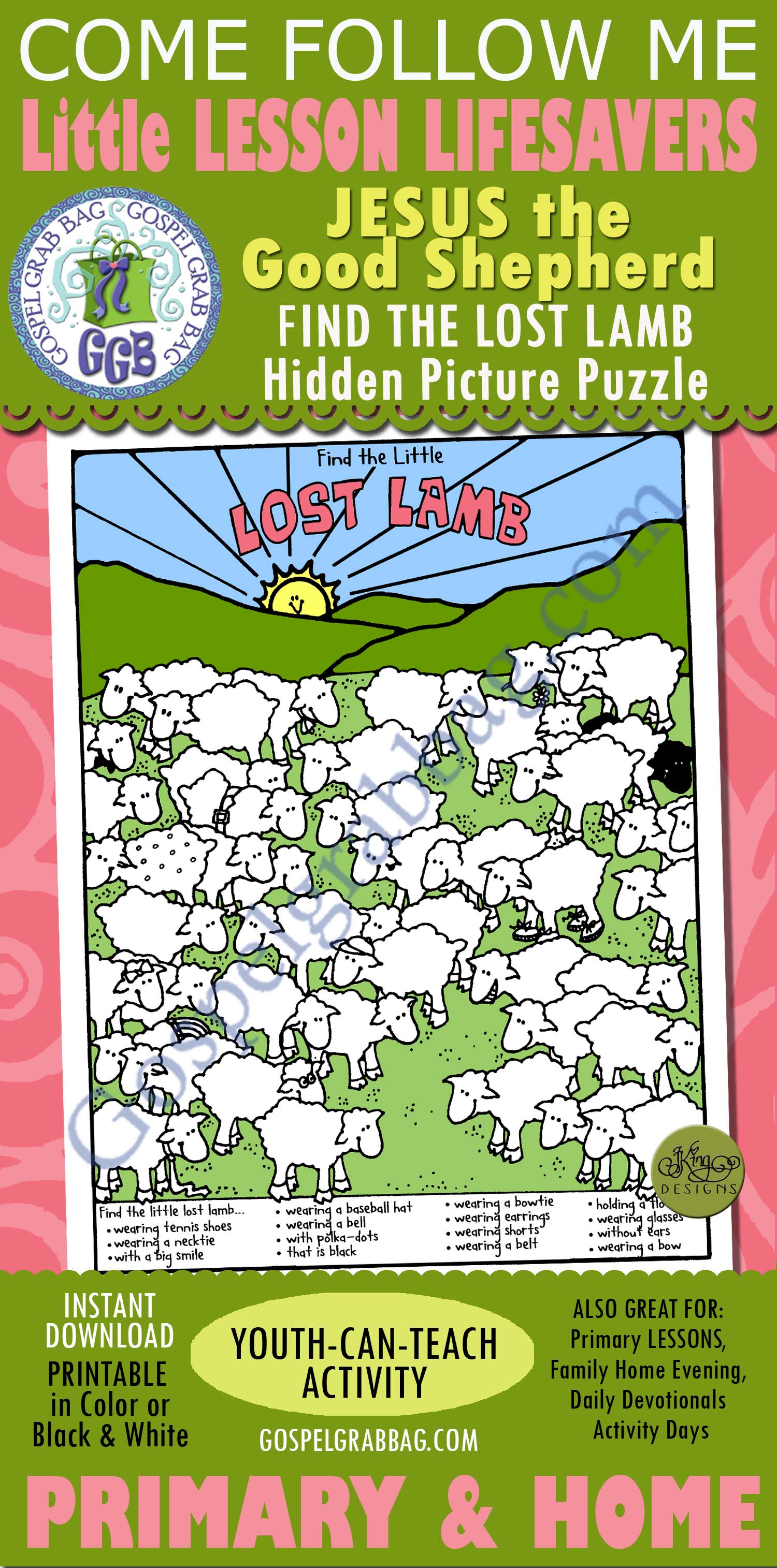 Little LESSON LIFESAVERS Find the Little Lost Lamb (Picture Puzzle)