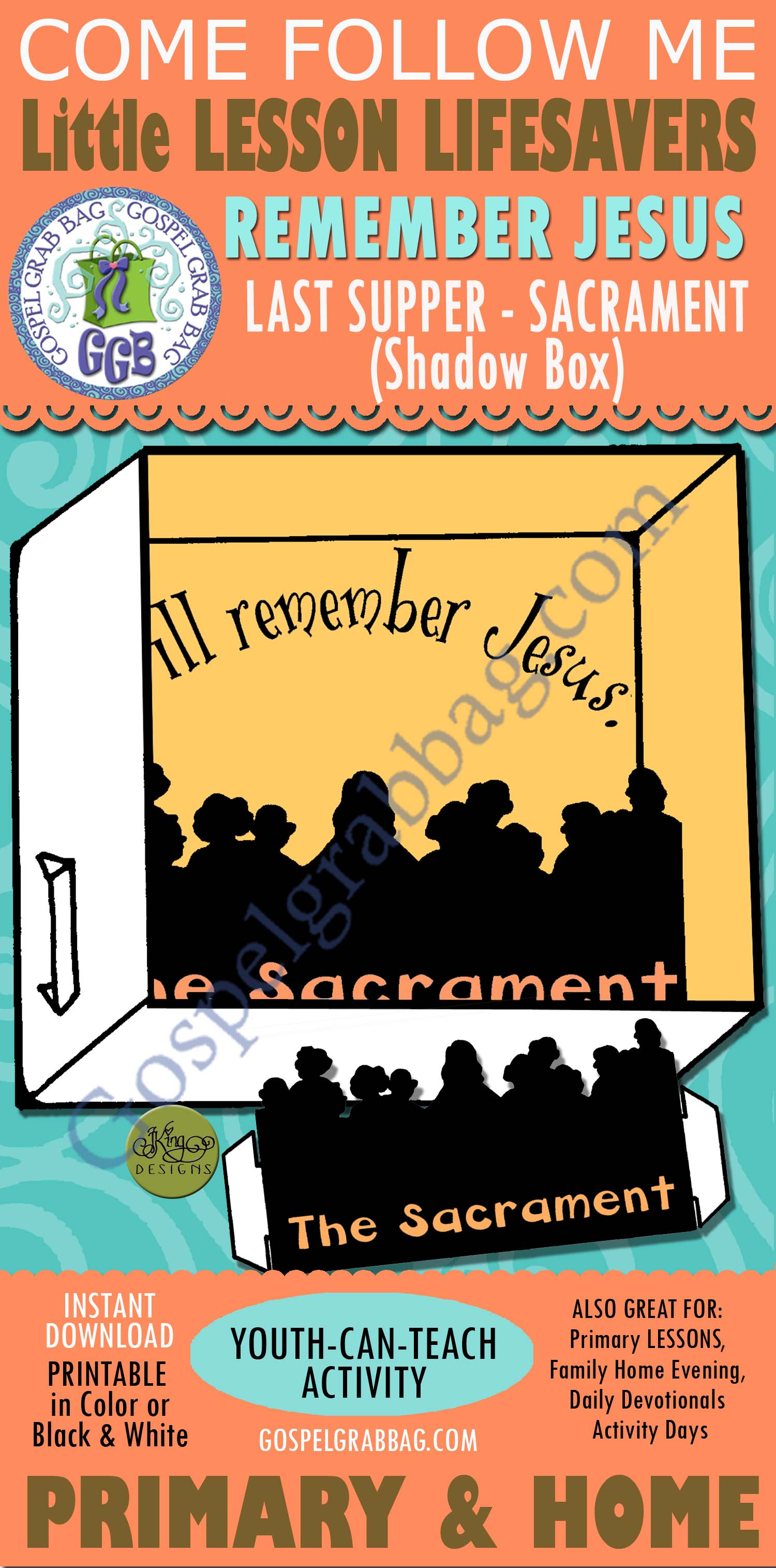 $1.50 Little LESSON LIFESAVER Activity for Come Follow Me – Primary and Home (family home evening), LDS, Christian, Bible Study