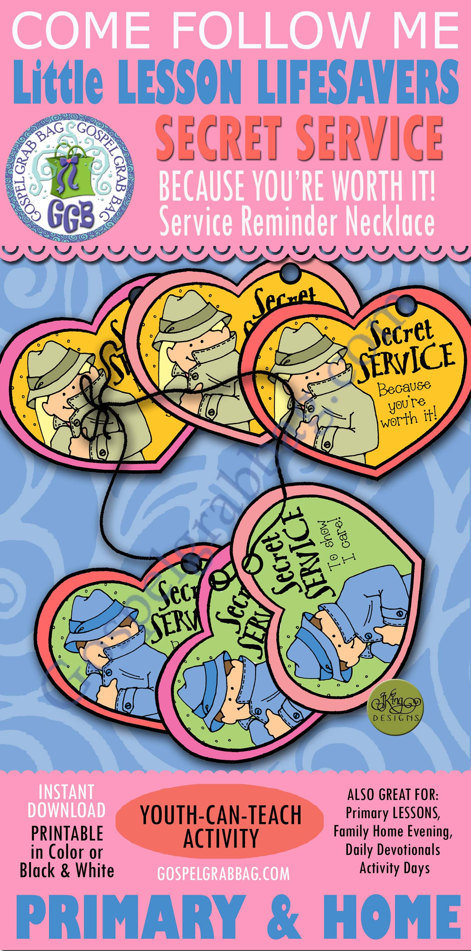 $1.50 Little LESSON LIFESAVER Activity for Come Follow Me – Primary and Home (family home evening), LDS, Christian, Bible Study
