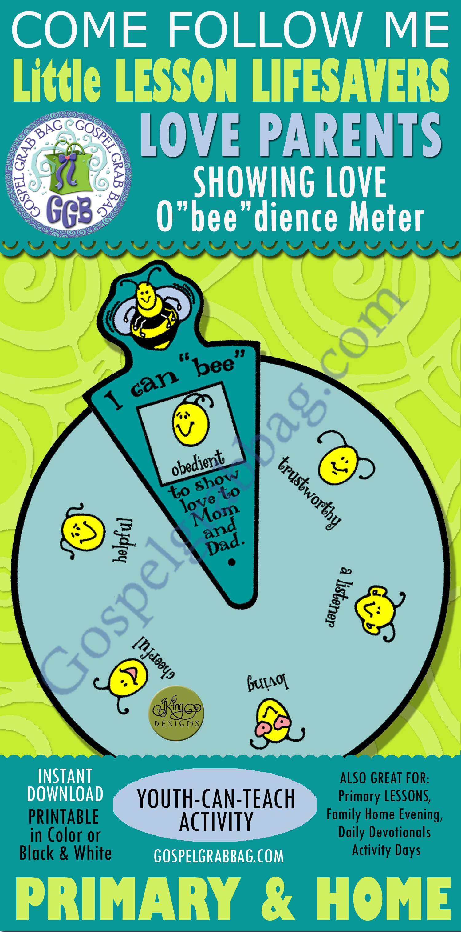 $1.50 Little LESSON LIFESAVER Activity for Come Follow Me – Primary and Home (family home evening), LDS, Christian, Bible Study