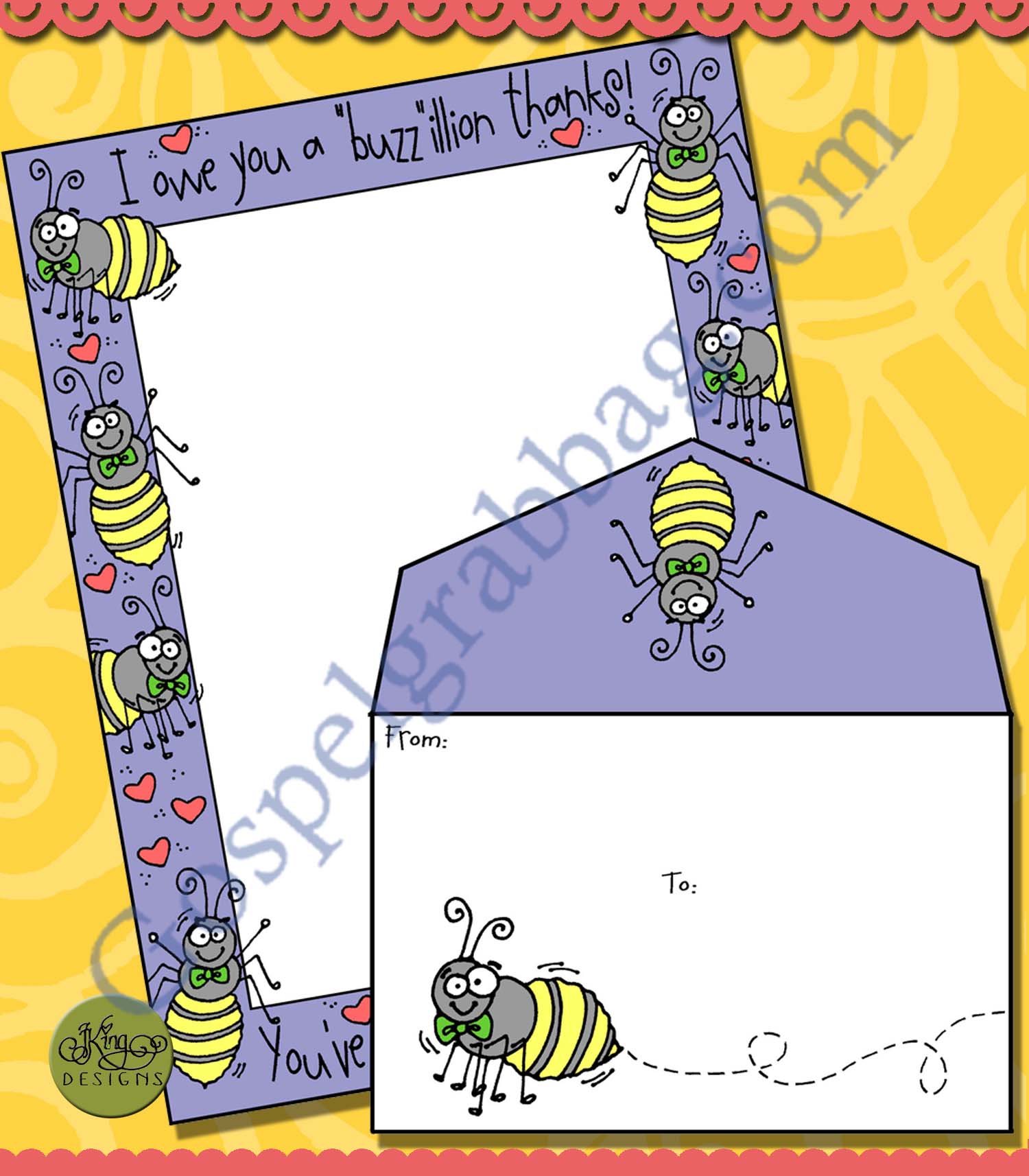 Buzz-illion Thanks stationery