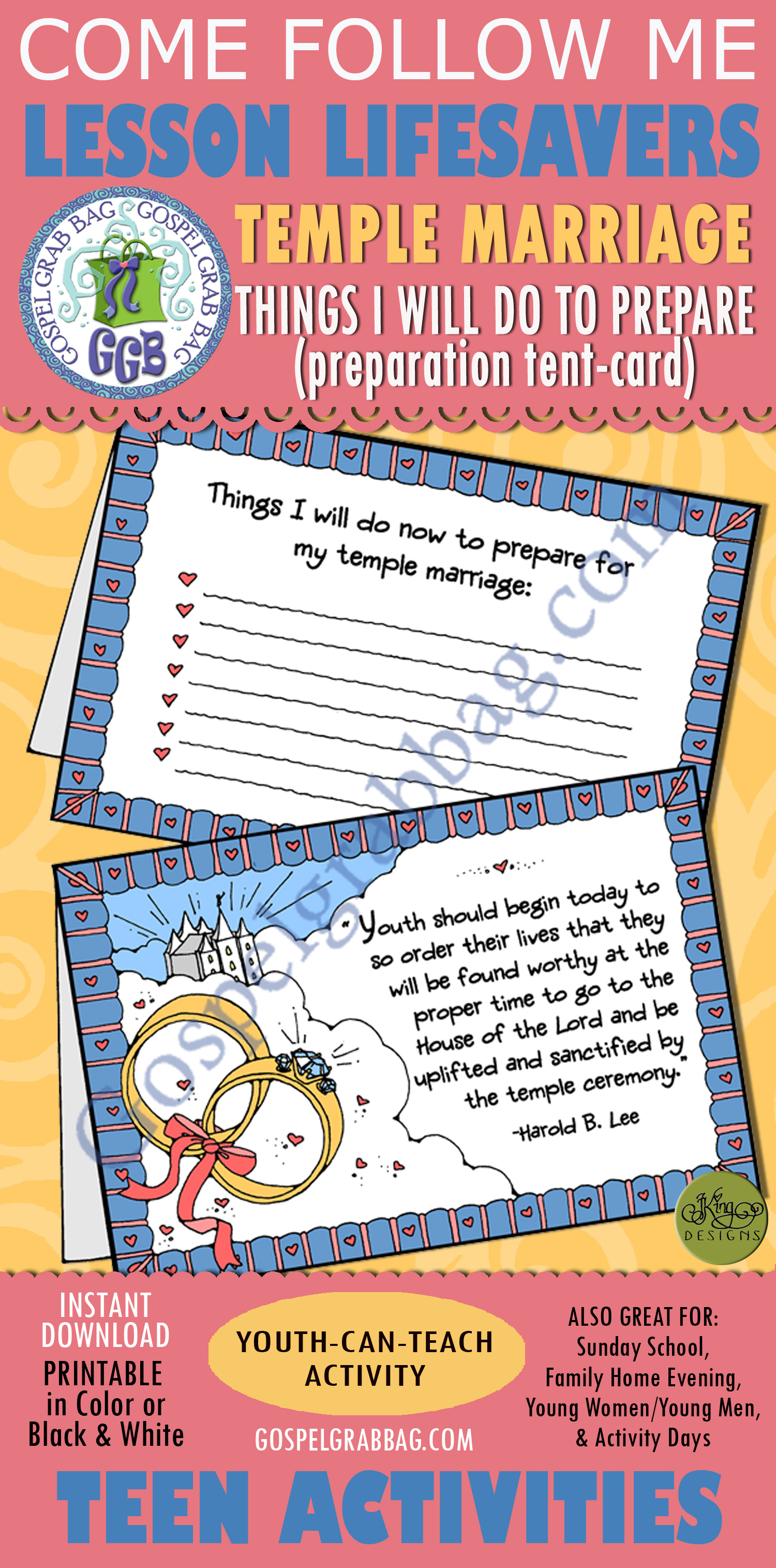 $1.75 LESSON LIFESAVER Activity for Come Follow Me – Young Women or Teens, family home evening, LDS, Church of Jesus Christ of Latter-day Saints