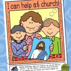 I can help at church! poster or coloring page