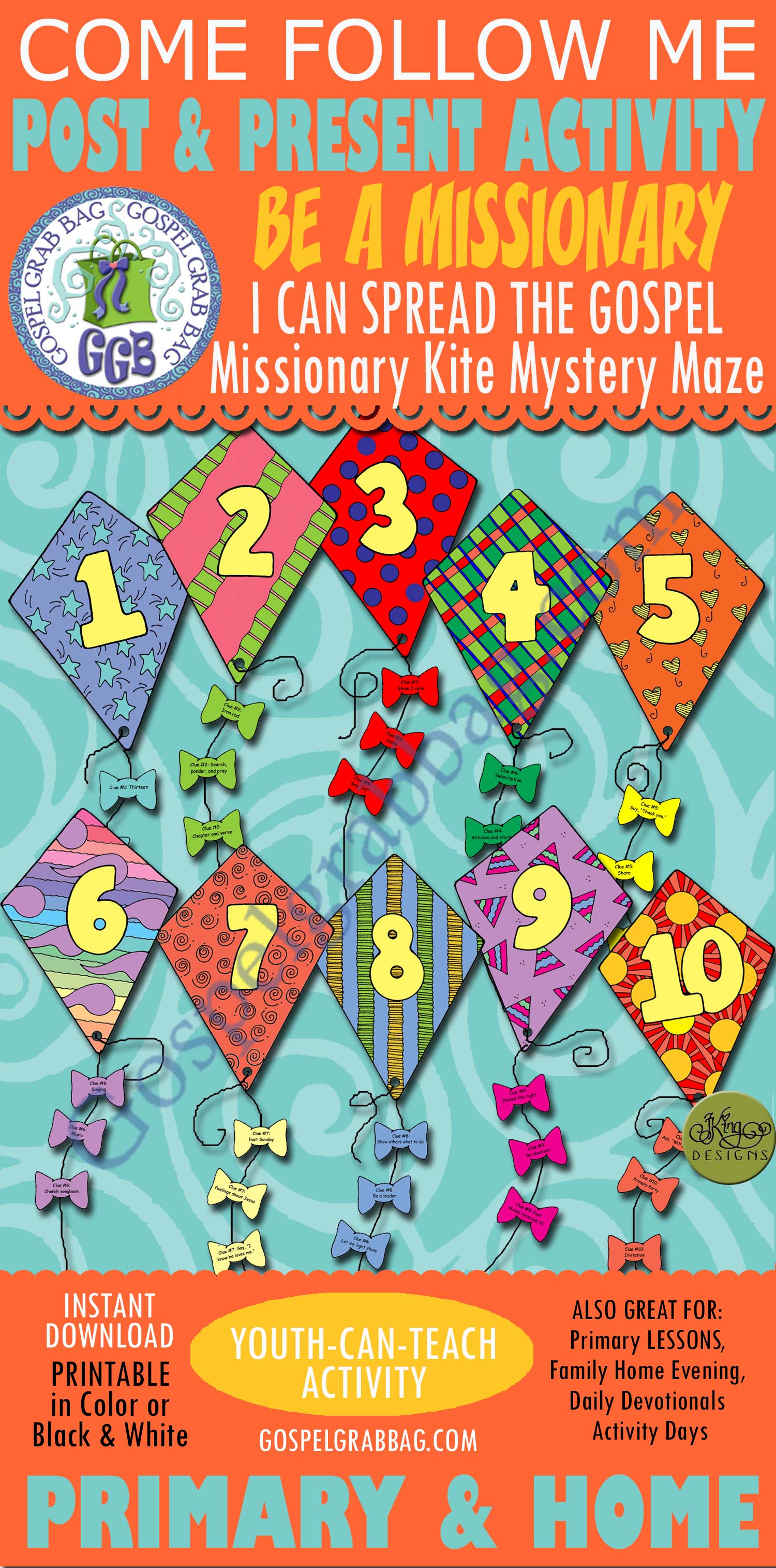 I Want to Share the Gospel missionary mystery kite maze