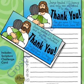 Give Thanks: Jesus Heals 10 Lepers - thank you card