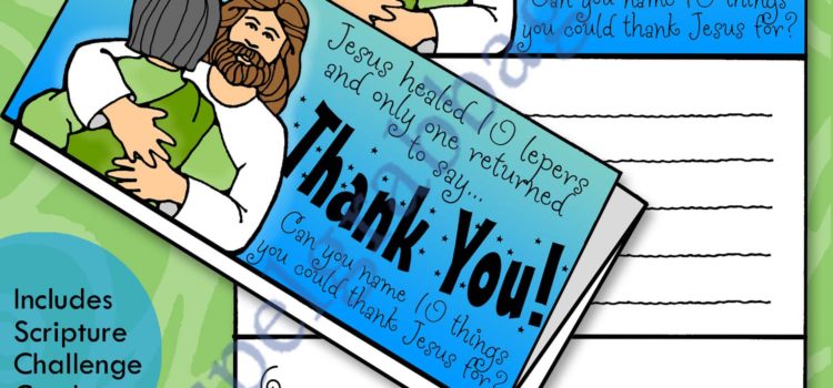 Give Thanks: Jesus Heals 10 Lepers - thank you card