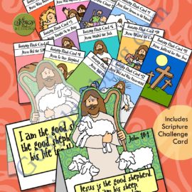 Good Shepherd - Follow Jesus stand-up card & flashcards
