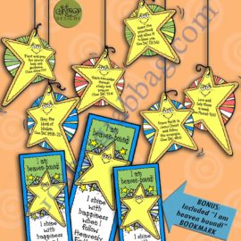 The PLAN OF HAPPINESS: Reach for the Stars! (Blessing Guessing Game and bookmark)