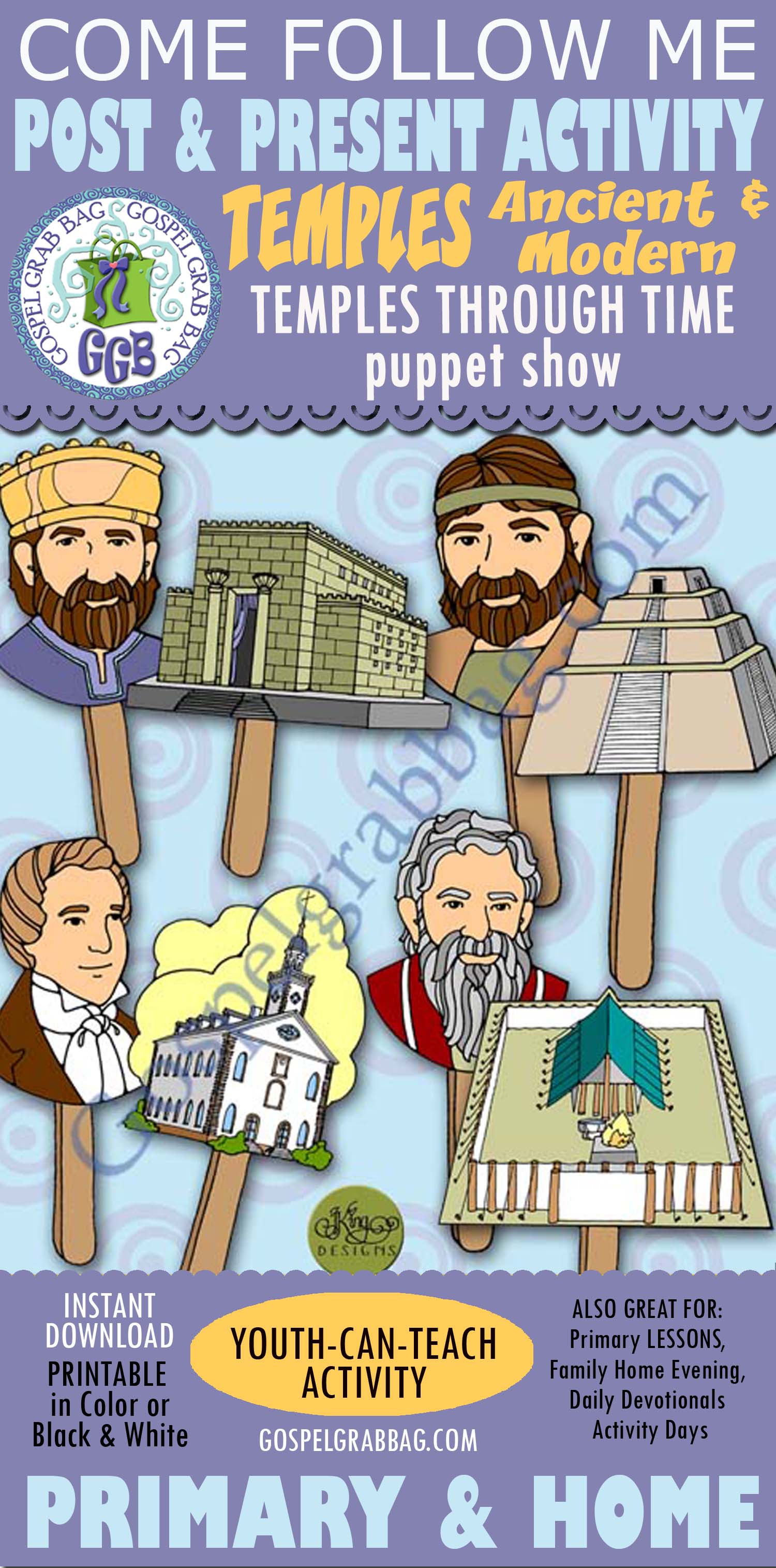 $3.50 POST-AND-PRESENT Activity for Come Follow Me – Primary and Home (family home evening), LDS, Church of Jesus Christ of Latter-day Saints
