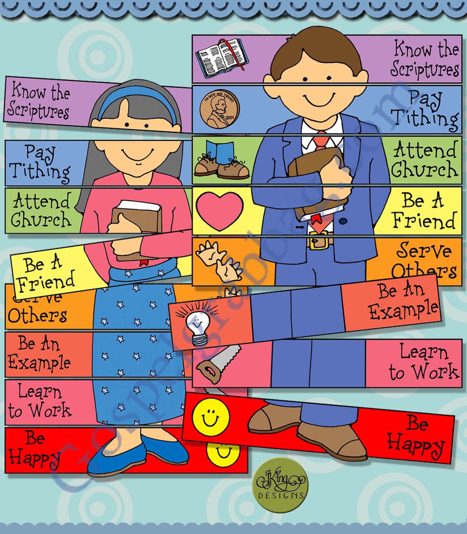 $3.50 POST-AND-PRESENT Activity for Come Follow Me – Primary and Home (family home evening), LDS, Christian, Bible Study