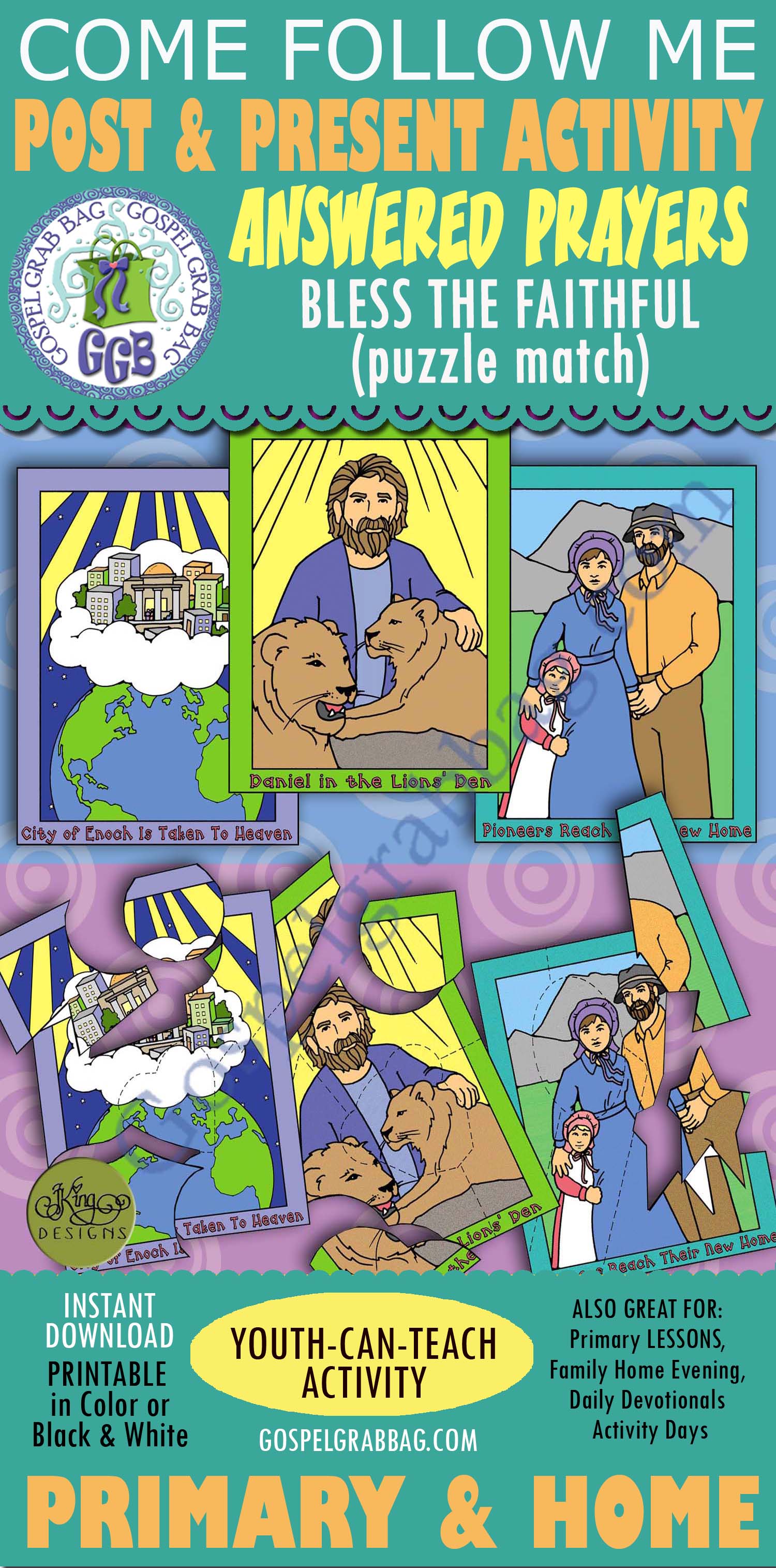 PRAYER Activity: Prayers Always Answered Prayers Are Always Answered – Bless the Faithful (puzzle match)