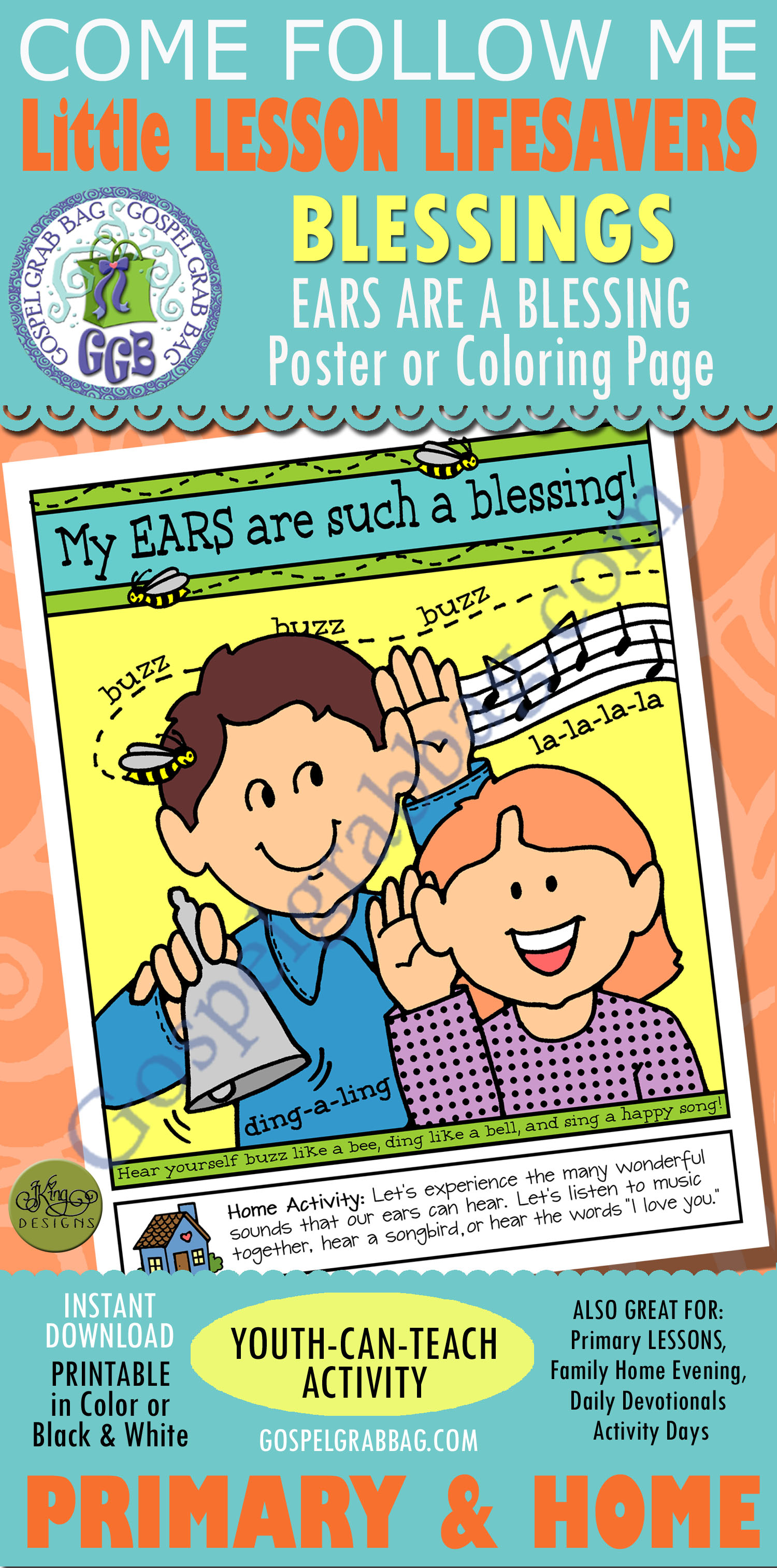 $1.50 Little LESSON LIFESAVER Activity for Come Follow Me – Primary and Home (family home evening), LDS, Christian, Bible Study