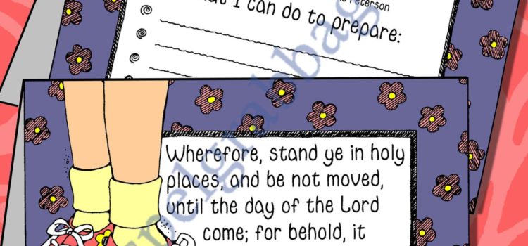 STAND IN HOLY PLACES Second Coming preparation list tent-card