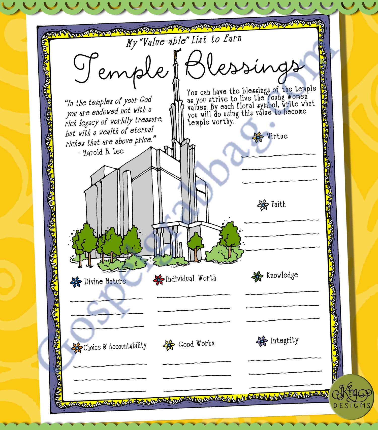 $1.75 LESSON LIFESAVER Activity for Come Follow Me – Young Women or Teens, family home evening, Seminary, LDS printables to download