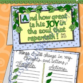 D&C 18:13 repentance challenge card "Joy in the soul that repenteth!"