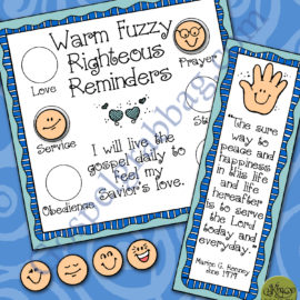 Warm Fuzzy Righteous Reminders bookmark and poster