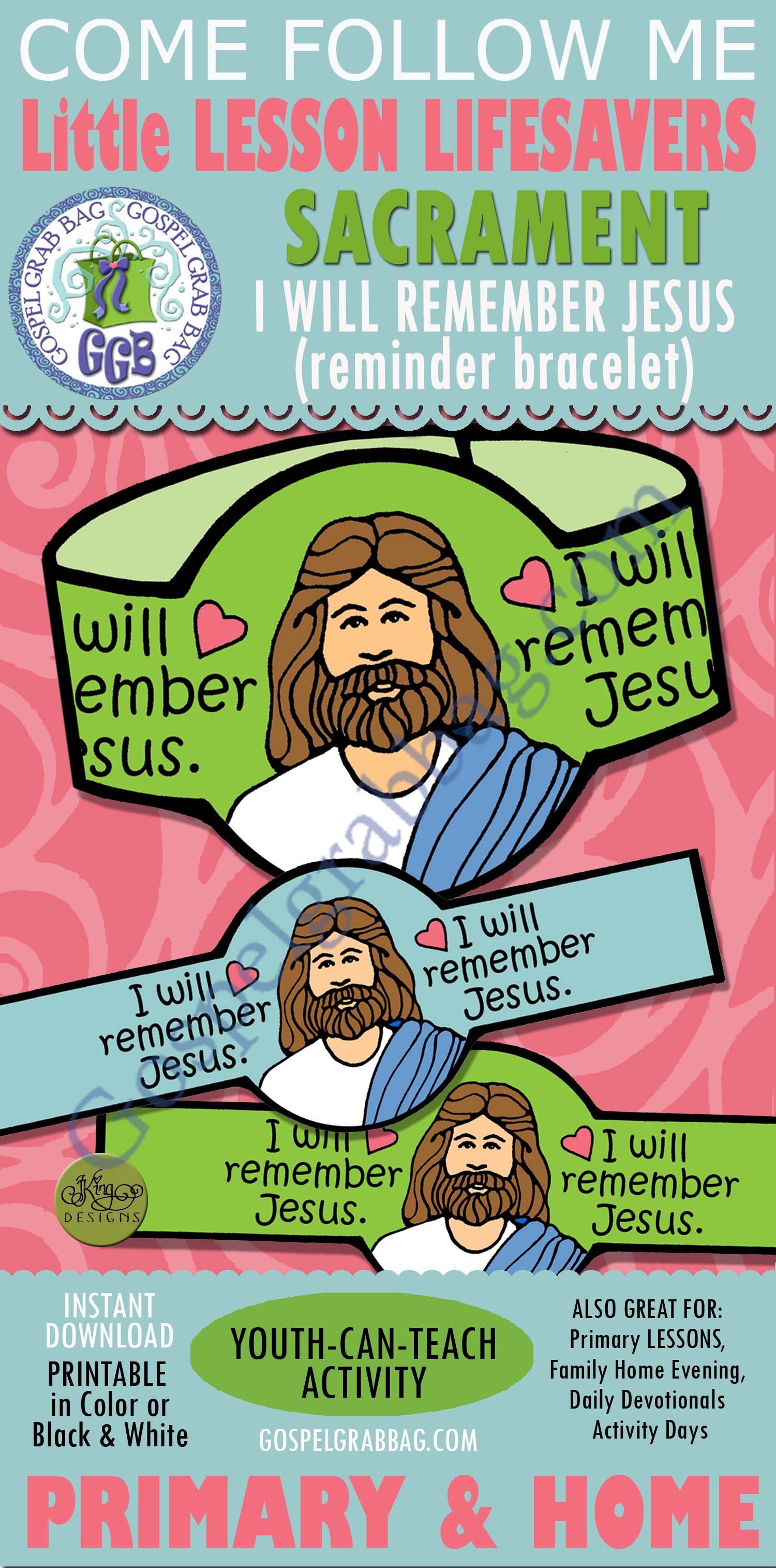 $1.50 Little LESSON LIFESAVER Activity for Come Follow Me – Primary and Home (family home evening), LDS, Christian, Bible Study