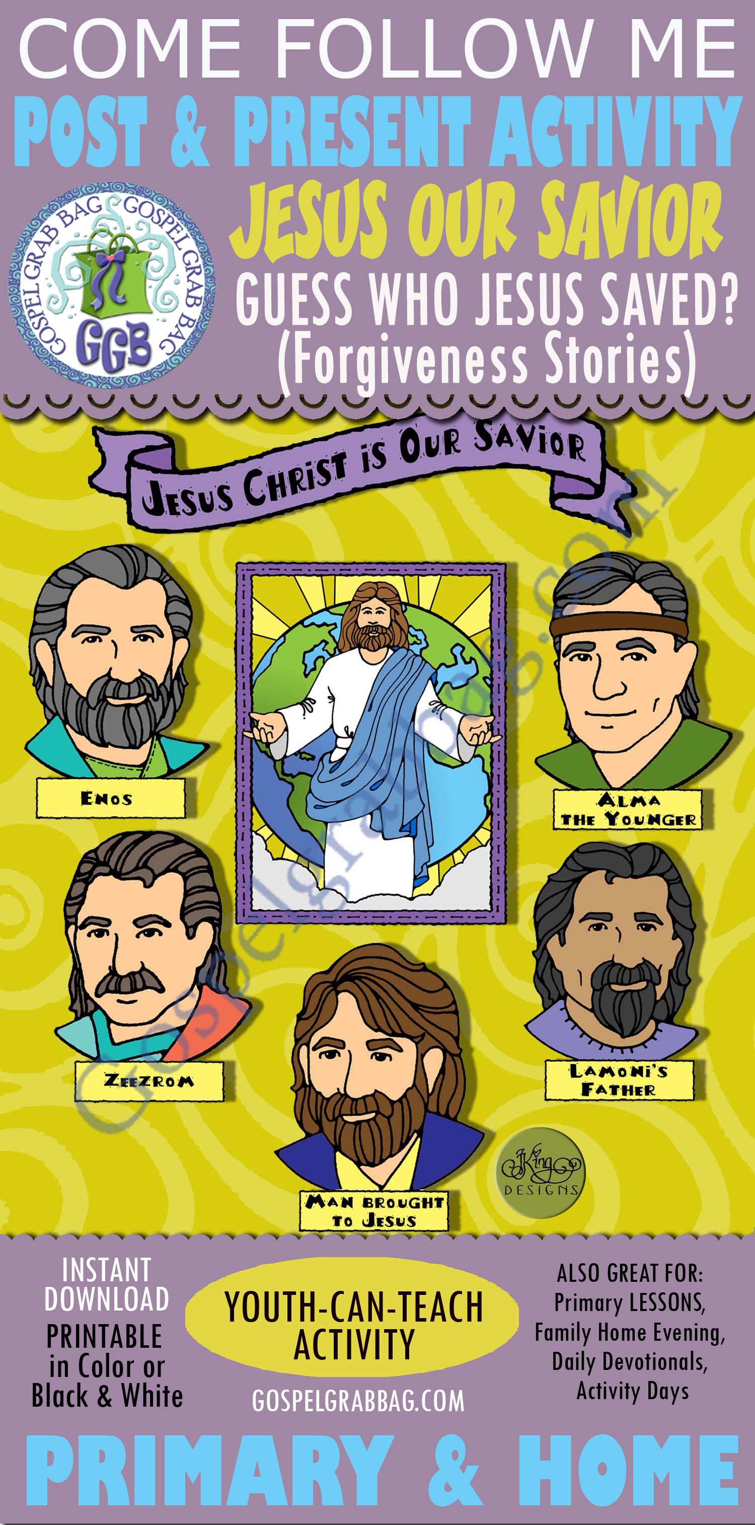 Guess Who Was Saved By the Savior: forgiveness Book of Mormon Stories