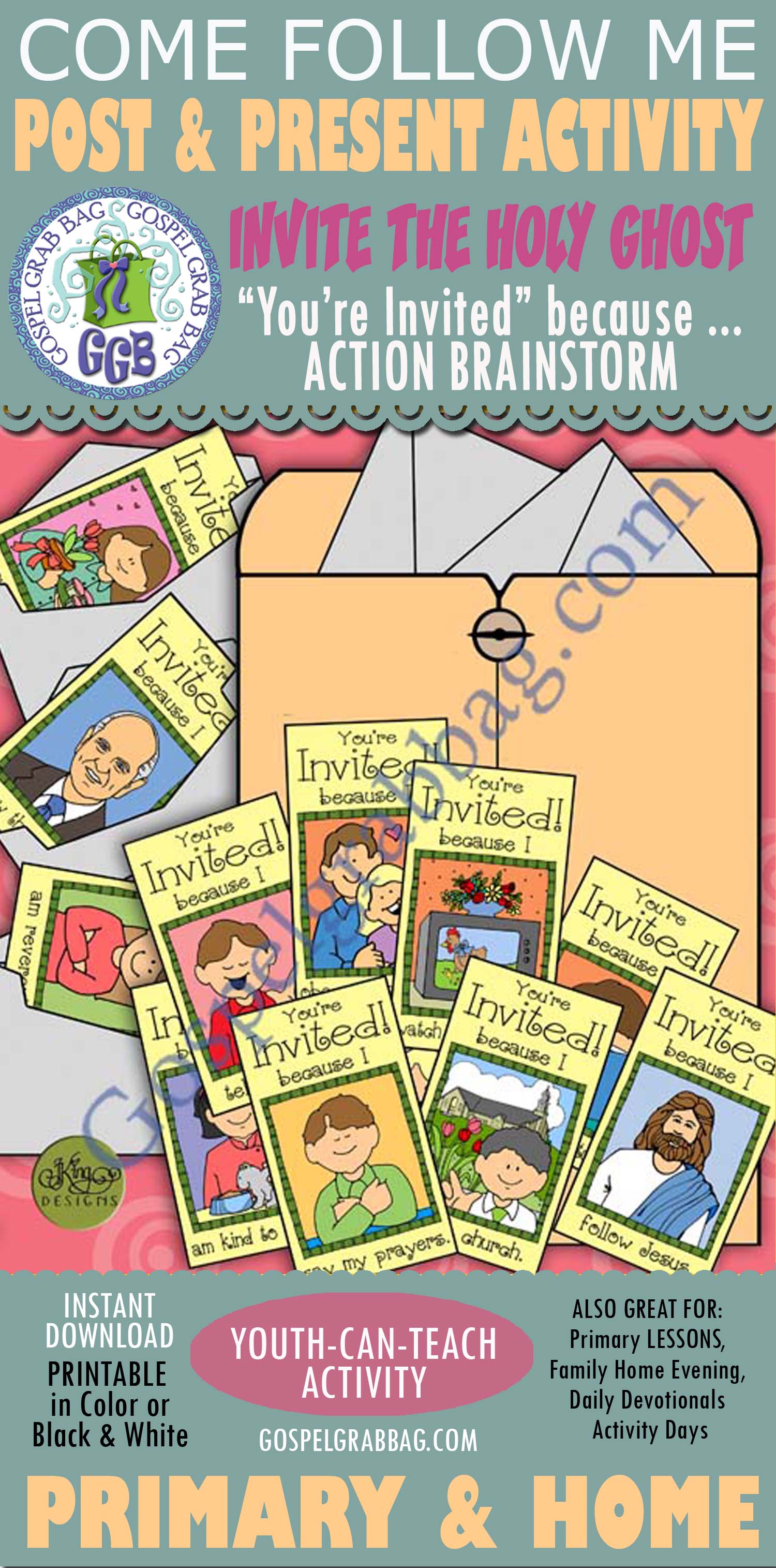 $3.50 Post-and-Present Activity for Come Follow Me - Primary or Home lesson, Family Home Evening