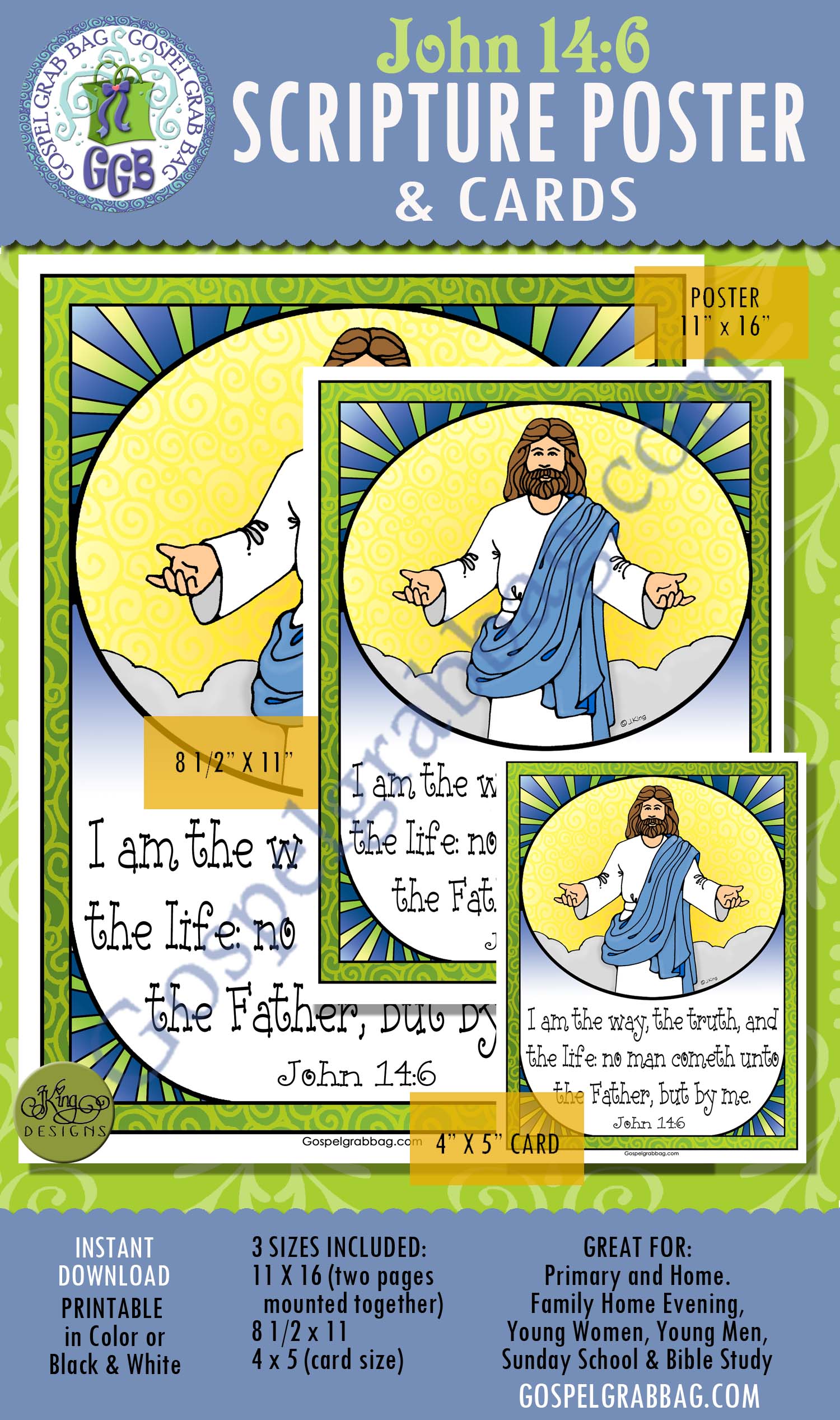 $2.00 SCRIPTURE POSTERS/CARDS for COME FOLLOW ME – Primary and Home (family home evening), Young Women, Seminary, LDS printables