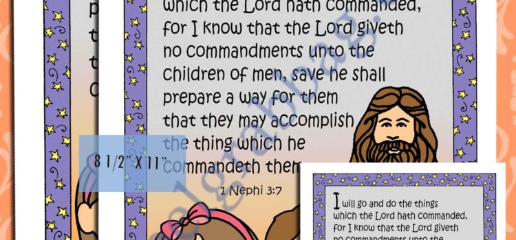$2.00 SCRIPTURE POSTERS/CARDS for COME FOLLOW ME – Primary and Home (family home evening), Primary Sharing Time, Young Women, Seminary, LDS printables