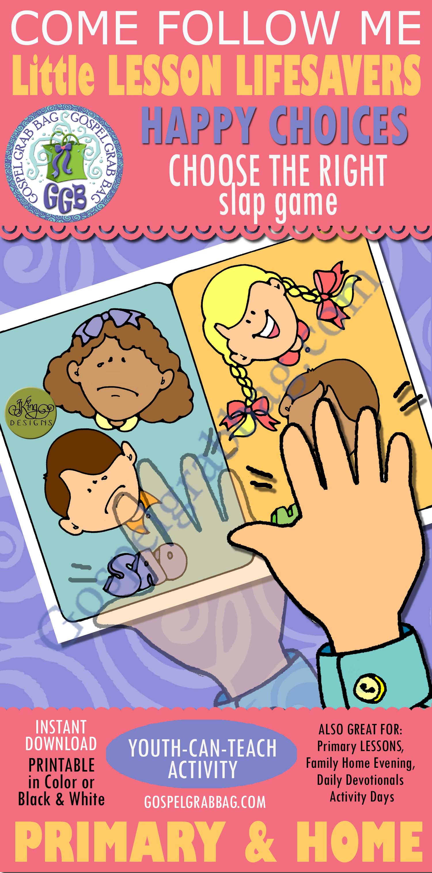 $1.50 Little LESSON LIFESAVER Activity for Come Follow Me – Primary and Home lessons, family home evening, children ages 8-11