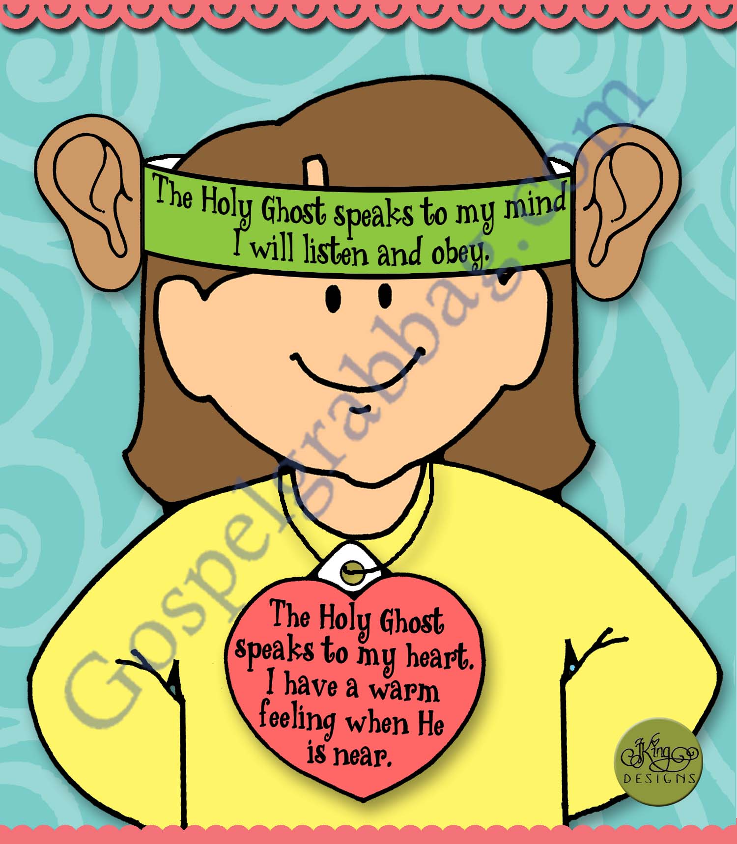 Activity The Holy Ghost Helps Me (headband and medallion)