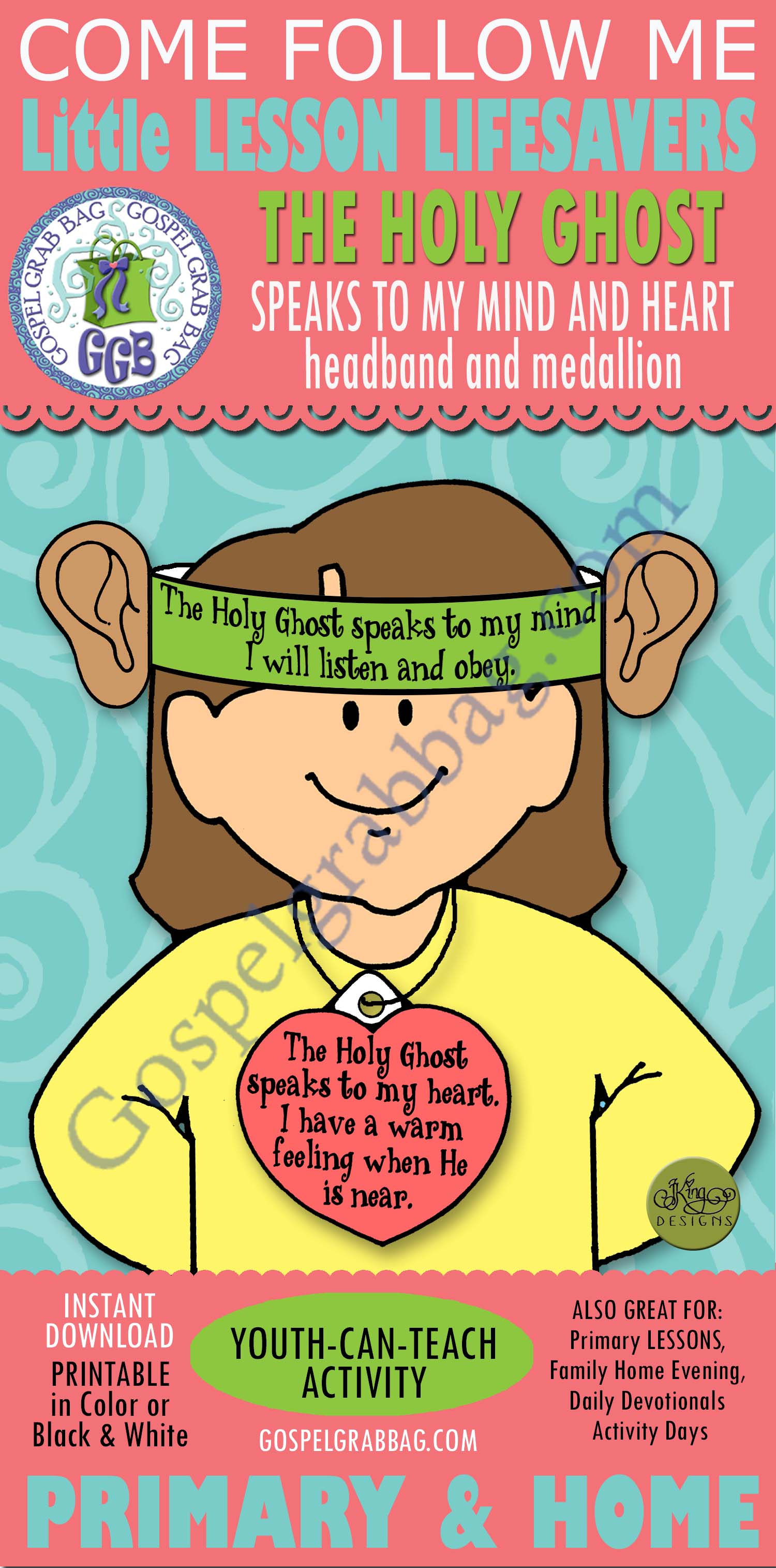 $1.50 Little LESSON LIFESAVER Activity for Come Follow Me – Primary and Home (family home evening), LDS, Christian, Bible Study, Sunday School