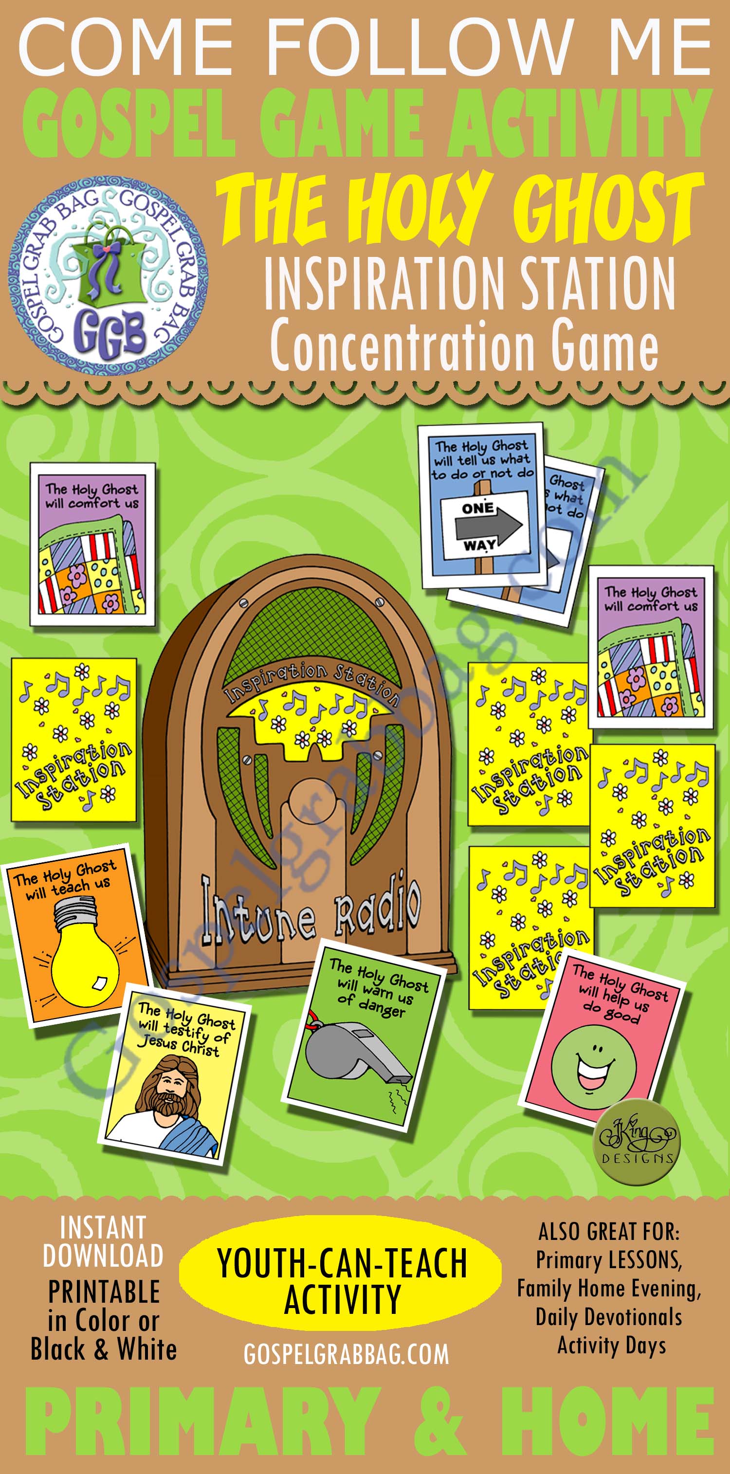 The Holy Ghost Can Help Me TUNE INTO THE HOLY GHOST (Inspiration Station Concentration GAME)