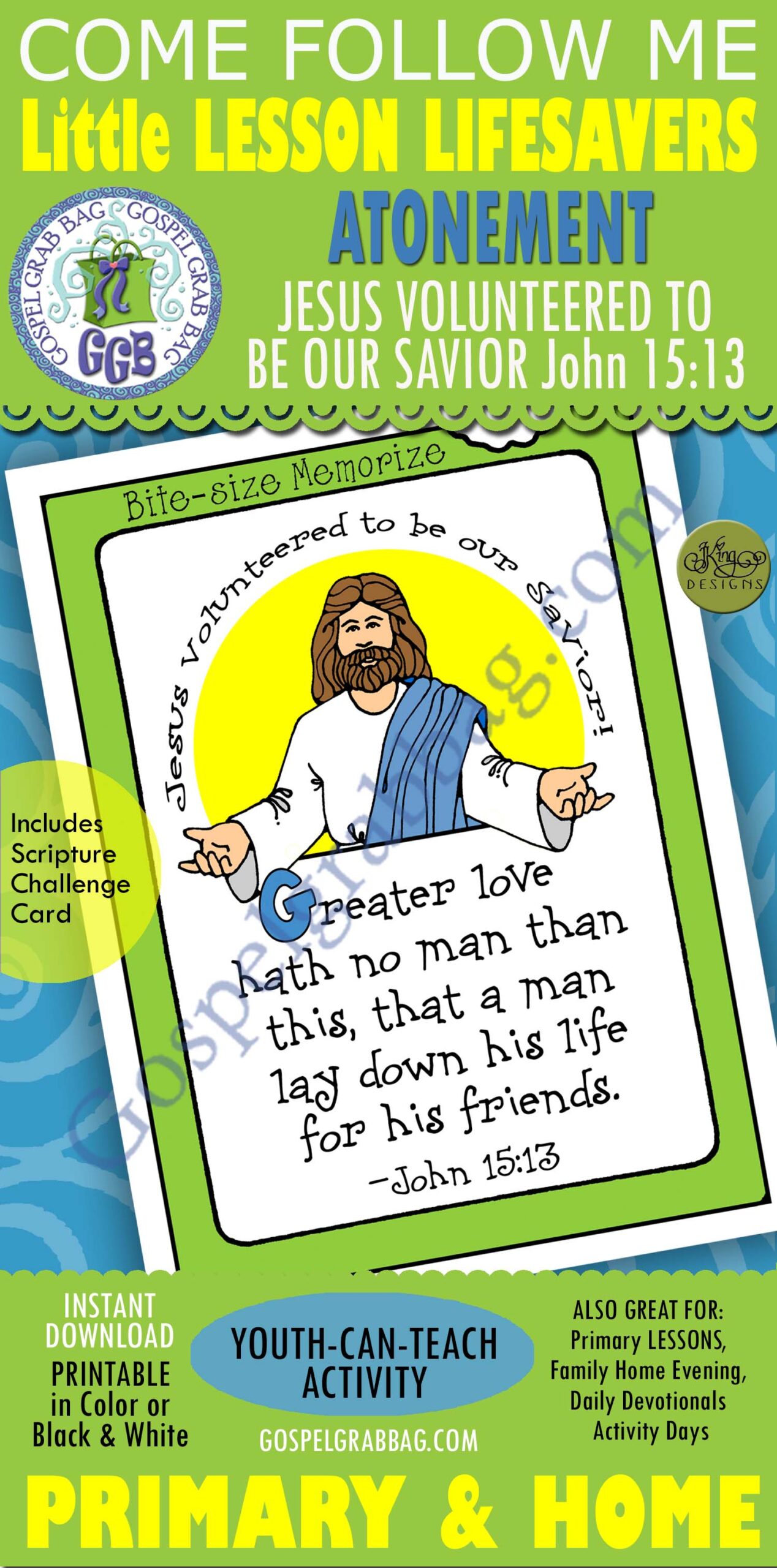 John 15:13 scripture poster