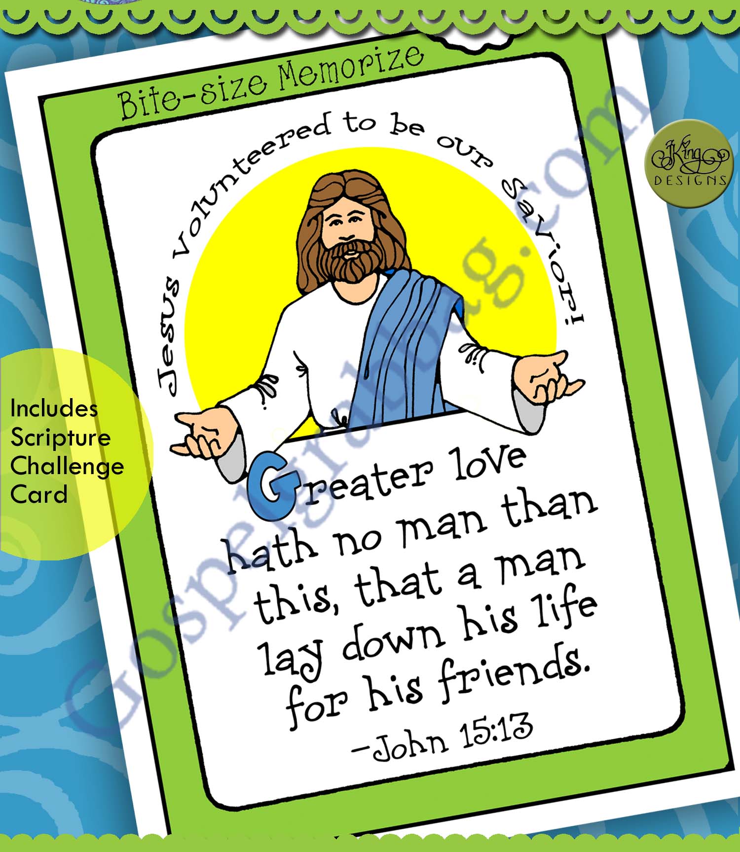 John 15:13 scripture poster