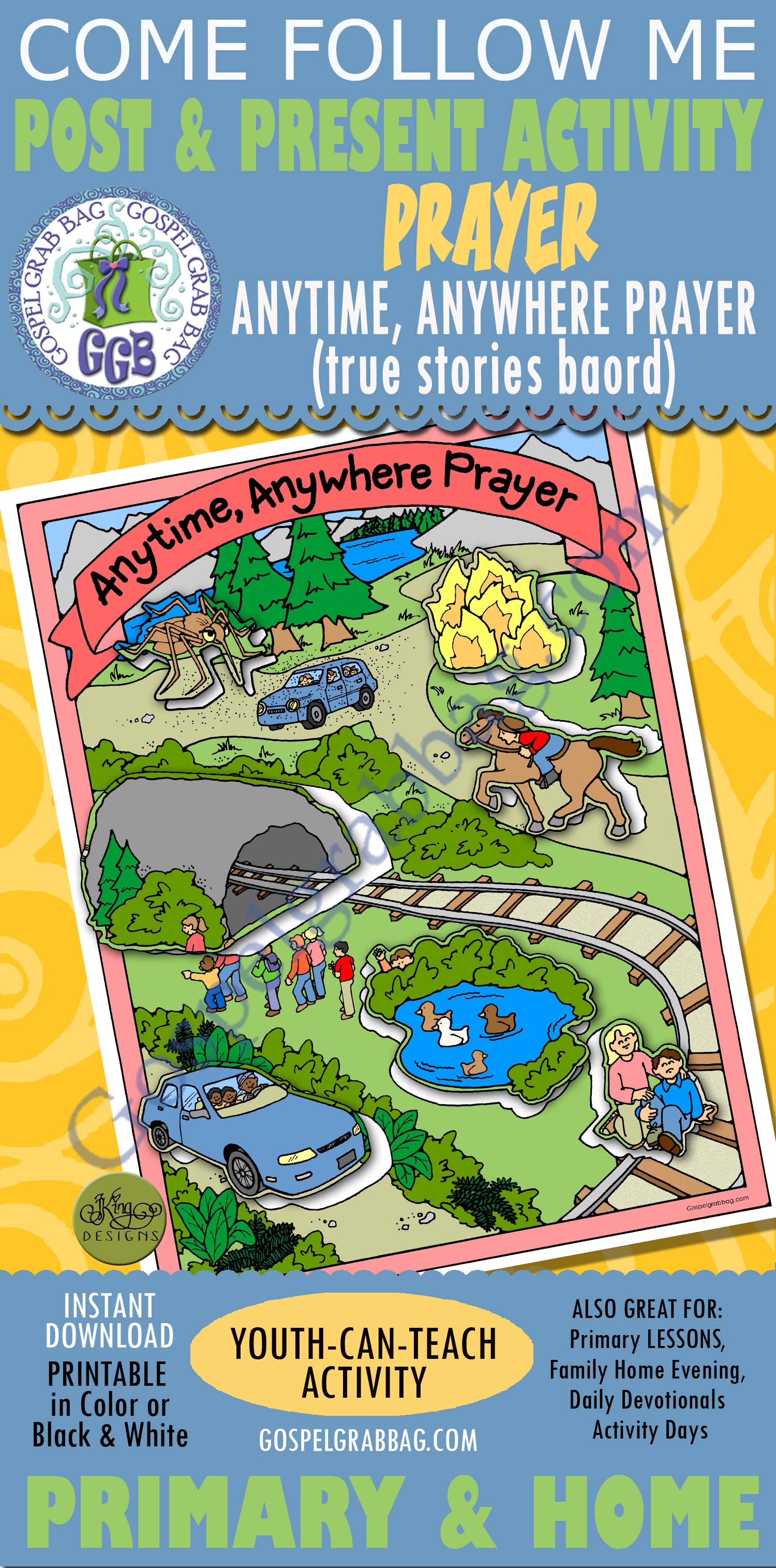 Anytime, Anywhere Prayer true stories board PRAYER ACTIVITY